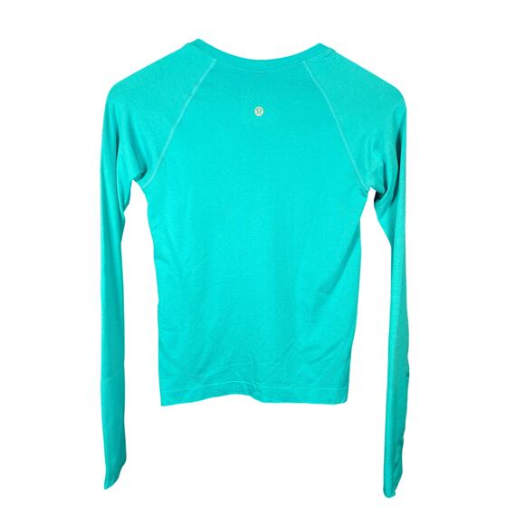 Lululemon Swiftly Tech LS 2.0 SZ 4 Tourqouise Tide Activewear Running Training - Picture 3 of 4